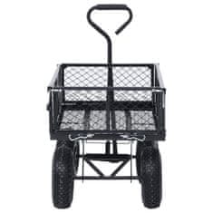 Vidaxl Vrtni ročni voziček črn 250 kg