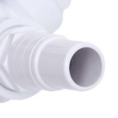 Vidaxl Kroglični ventil 3-smerni za bazen bel in črn