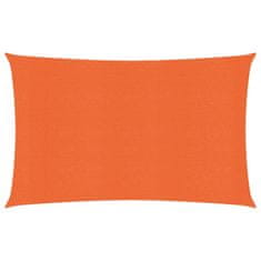 Vidaxl Senčno jadro 160 g/m2 oranžno 2x4,5 m HDPE