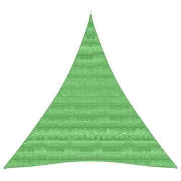 Vidaxl Senčno jadro 160 g/m² svetlo zeleno 4x5x5 m HDPE
