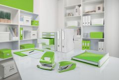 Leitz WOW predalnik, 5 predalov, belo-zelen