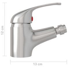Vidaxl Kopalniška mešalna armatura za bide nikelj 13x12 cm