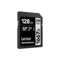 Lexar pomnilniška kartica SDXC 128GB UHS-II V60 (R:250/W:120MB/s)