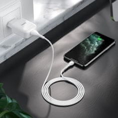 Hoco N2 pametni hišni polnilec, z vtičem USB in polnilnim kablom Micro USB, bel