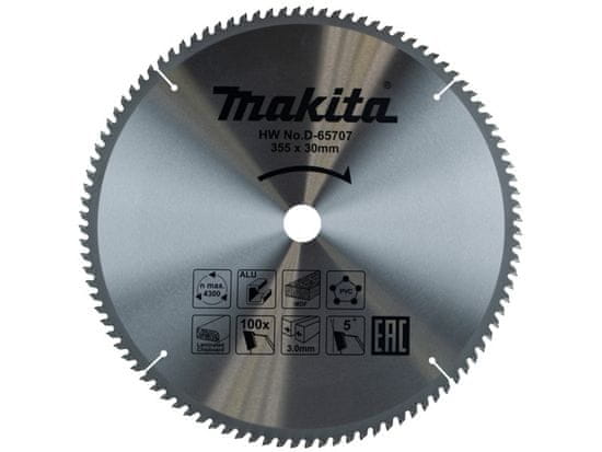 Makita D-65707 žagin list TCT, 355 x 30 mm, 100T
