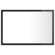 Vidaxl LED kopalniško ogledalo visok sijaj sivo 60x8,5x37 cm