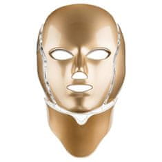 Zdravilna LED maska za obraz in vrat zlata (LED Mask + Neck 7 Color s Gold )