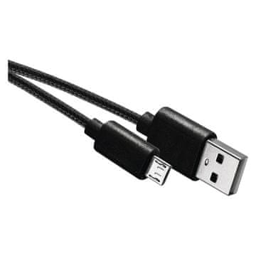 Emos kabel USB 2.0 A/M - micro B/M, 2 m, črn