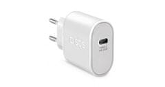 SBS Ultra Fast hišni polnilec USB-C, 20W, white, bel
