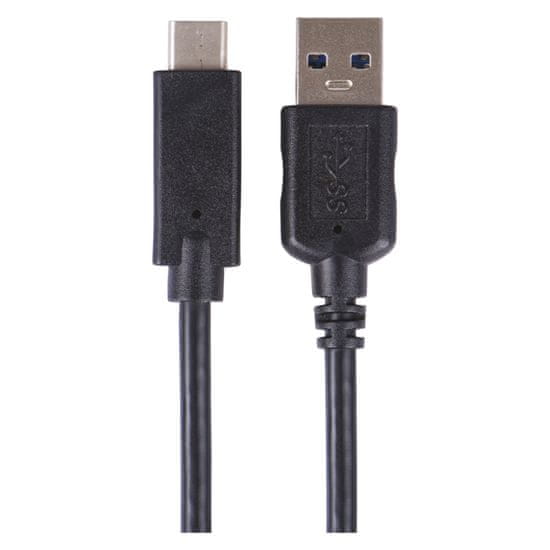 Emos kabel USB 3.0 A/M - USB 3.1 C/M , 1 m, črn