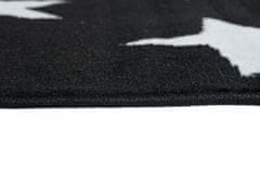Chemex Večbarvna Preproga S Kratkimi Lasmi L896B Črna 80x150 cm