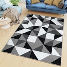 Chemex Večbarvna Preproga S Kratkimi Lasmi T235A Bela 140x200 cm