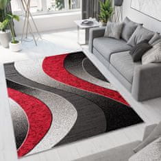 Chemex Večbarvna Preproga S Kratkimi Lasmi K857B Rdeča 160x220 cm