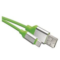 Emos kabel USB 2.0 A/M - USB C/M, 1 m, zelen
