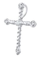 Silvego Bleščeč srebrn obesek Križ s cirkoni Marcus FW1397
