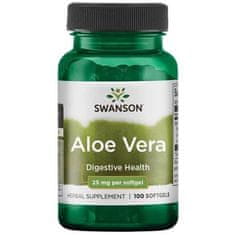 Swanson Aloe vera, 25 mg, 100 mehkih kapsul