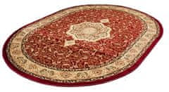 Chemex Preproga Yesemek Oval Tradicionalna Turška Izrezivanje 5071A Kremna Rdeča Rjava 60x100 cm