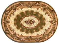 Chemex Preproga Yesemek Oval Tradicionalna Turška Izrezivanje 5889A Kremna Rjava Zelena 60x100 cm