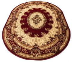 Chemex Preproga Yesemek Oval Tradicionalna Turška Izrezivanje 5889A Kremna Rdeča Rjava 60x100 cm