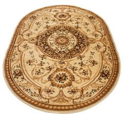Chemex Preproga Yesemek Oval Tradicionalna Turška Izrezivanje 6548A Kremna Rjava 60x100 cm