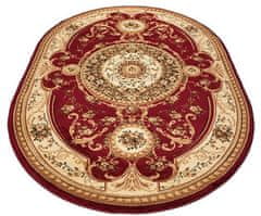 Chemex Preproga Yesemek Oval Tradicionalna Turška Izrezivanje 6548A Kremna Rdeča Rjava 60x100 cm