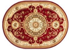 Chemex Preproga Yesemek Oval Tradicionalna Turška Izrezivanje 6548A Kremna Rdeča Rjava 60x100 cm