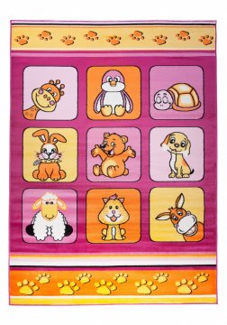 Chemex Preproga Kinder New Za Otroke Za Igro H059B Fusya Cfw Fuksija Večbarvna