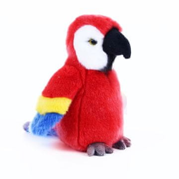 Zaparevrov plišast papagaj rdeč, 18 cm