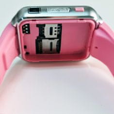 Klarion Otroška rožnato-srebrna 4G pametna ura H1-2023 48GB z neprekosljivo življenjsko dobo baterije