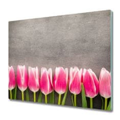 tulup.si Steklena podloga za rezanje Roza tulipani 60x52 cm