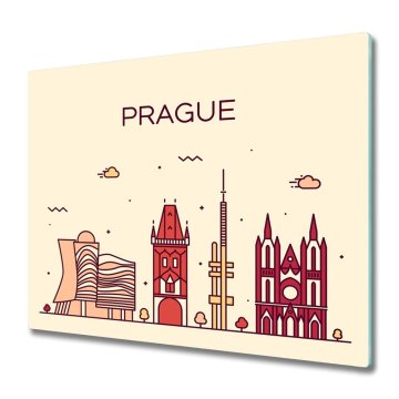 tulup.si Steklena podloga za rezanje Praga stavbe