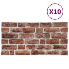 Vidaxl 3D stenski paneli temno rjave opeke 10 kosov EPS