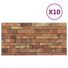 Vidaxl 3D stenski paneli rjave opeke 10 kosov EPS