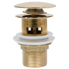 Vidaxl Sifon s funkcijo proti prelivanju zlat 6,4x6,4x9,1 cm