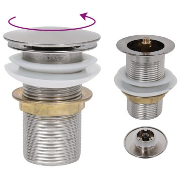 Vidaxl Sifon s funkcijo proti prelivanju krom 6,4x6,4x9,1 cm