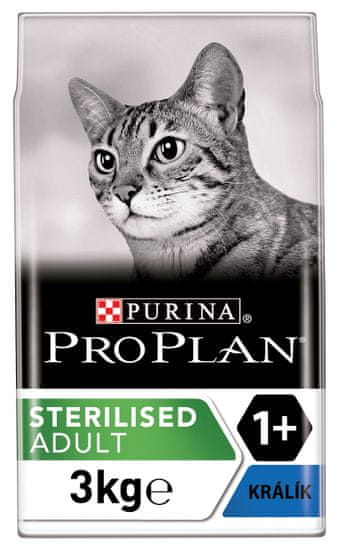 Purina Pro Plan Cat STERILISED, zajec, 3 kg
