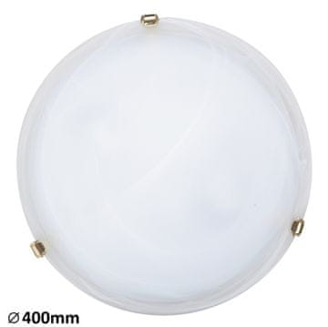 shumee Steklena stropna svetilka 40 cm E27 2x60W bela alabaster steklo okrogla Alabastro 3301 Rabalux