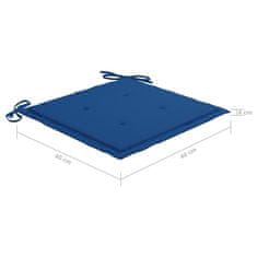Vidaxl Blazine za vrtne stole 6 kosov modre 40x40x4 cm oxford tkanina