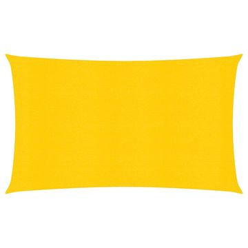 Vidaxl Senčno jadro 160 g/m² rumeno 3x6 m HDPE