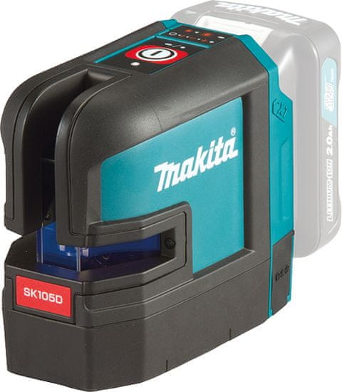 Makita SK105DZ akumulatorski samonivelirni križni laser, rdeč