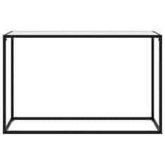 Vidaxl Konzolna mizica bela 120x35x75 cm kaljeno steklo
