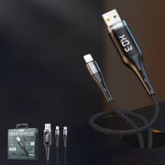 REMAX Inteligentni digitalni podatkovni USB - Programirani časovnik 2,1 A 1,2 m, zaščiten pred prenapolnjenim kablom