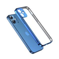 Joyroom Izjemno tanek prozoren ovitek s kovinskim okvirjem za iPhone 12 Pro Max črne barve