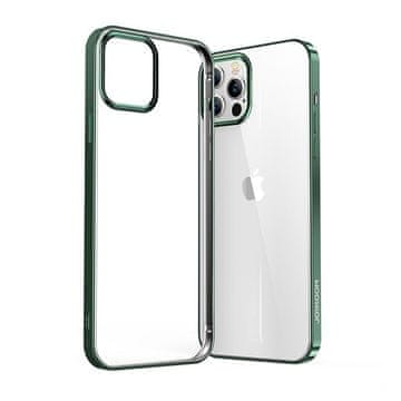 Joyroom NBS ultra tanek prozoren ovitek s kovinskim okvirjem za iPhone 12 Pro Max zelene barve