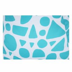 KONDELA Sedežna vreča Teldin - turkizna / bela / vzorec