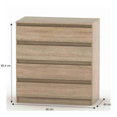 KONDELA Komoda Hany New 004 - sonoma hrast