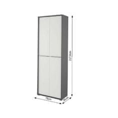 KONDELA Omara s policami Rioma New Tip 05 - grafit / bela