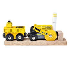 Bigjigs Rail Replika zgodovinske lokomotive Rocket + 2 tira