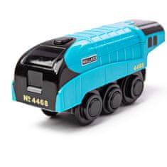 Bigjigs Rail Električna lokomotiva Mallard Blue