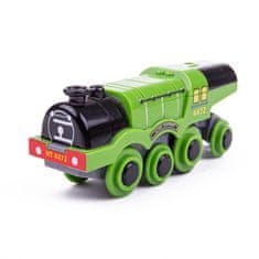 Bigjigs Rail Električna lokomotiva Flying Scotsman zelena